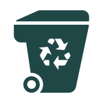 organic pickup bin icon
